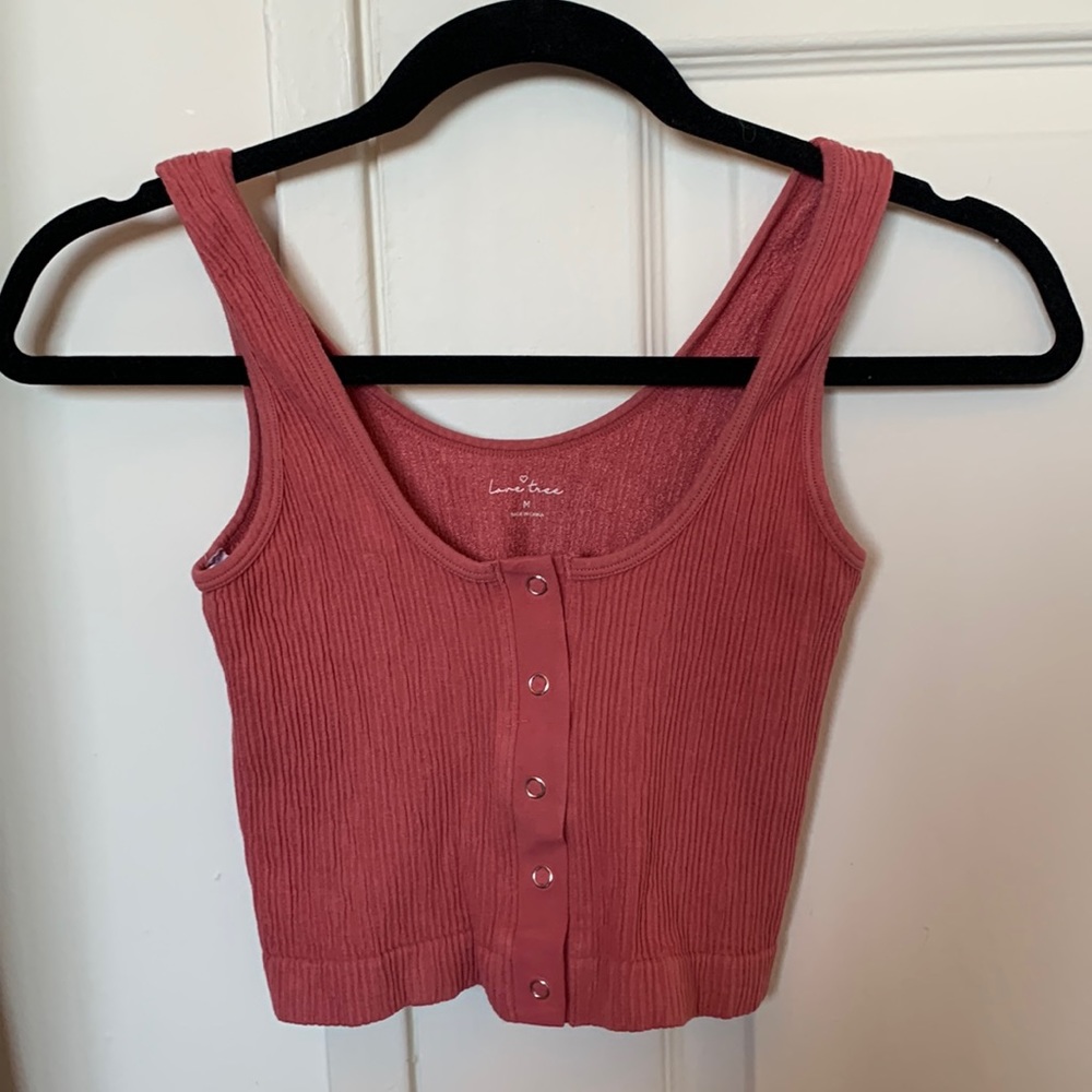 Love Tree Dark Pink Crop Top - Size M (Unworn)